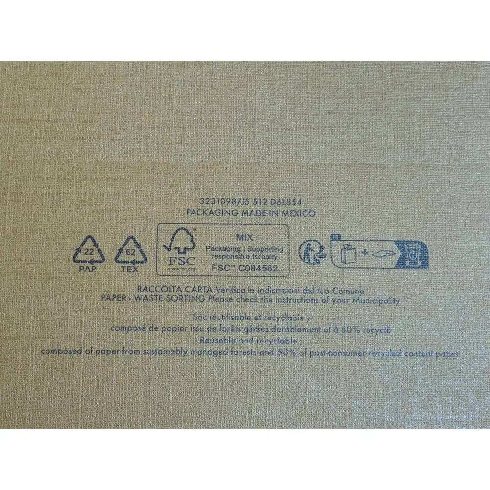 LOUIS VUITTON Paper Bag - Orange with Blue Handles - 16x13x6 - Used Once!